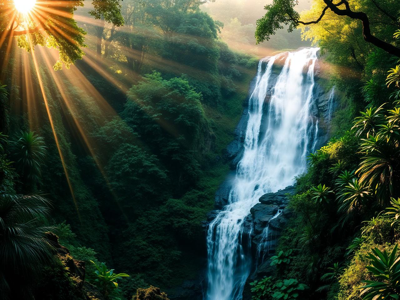 Cascade au cœur de la forêt tropicale du Costa Rica